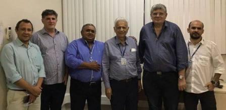 Em reunião no DNIT, presidente da Câmara Gerson Lima e o prefeito Fernando Cunha agradecem retomada das obras na Reta Tabajara