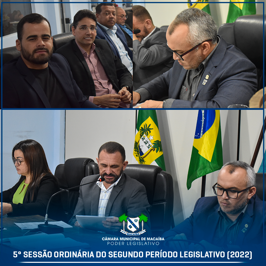 5ª Sessão Ordinária do Segundo Período Legislativo 2022