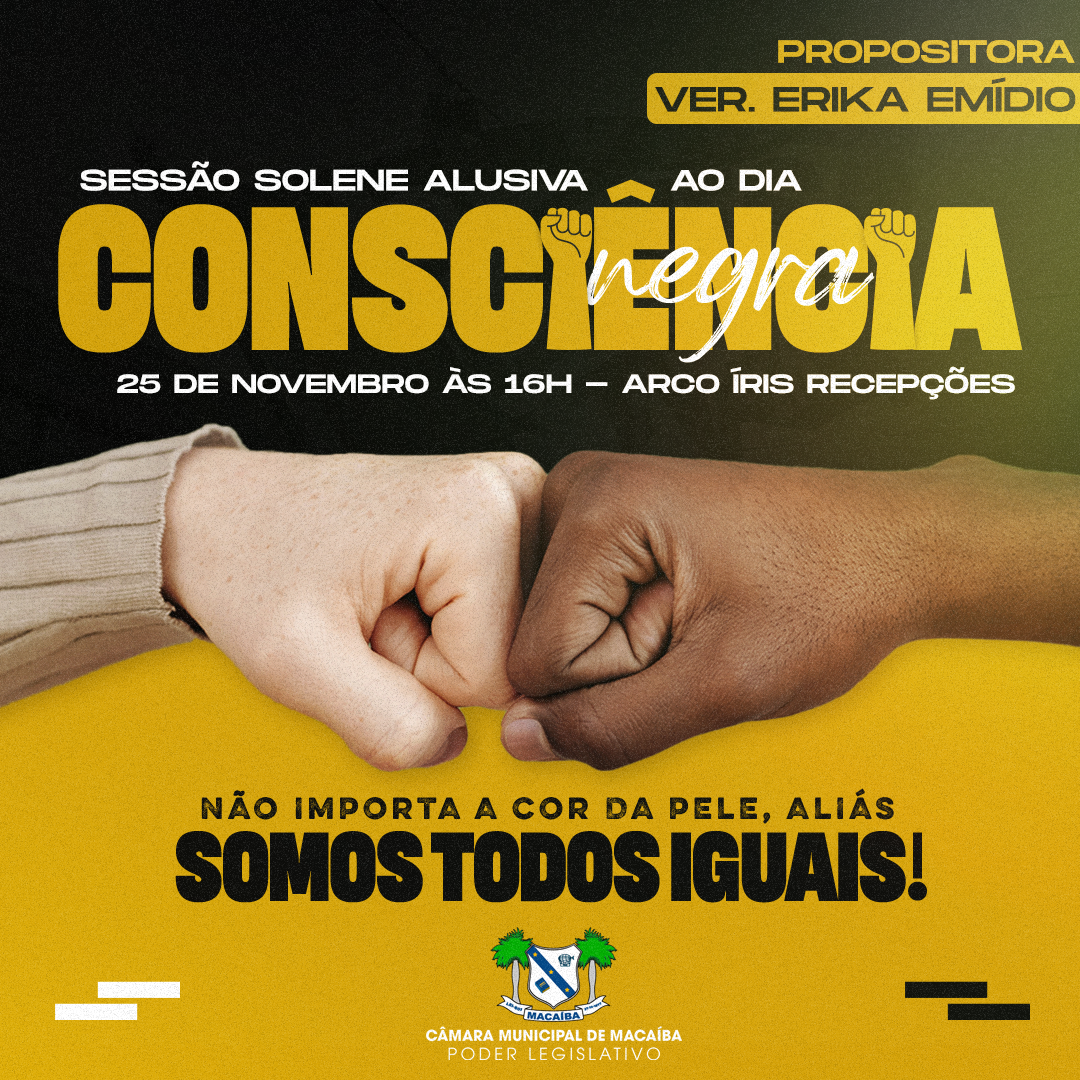 Sessão Solene alusiva ao dia da consciência negra