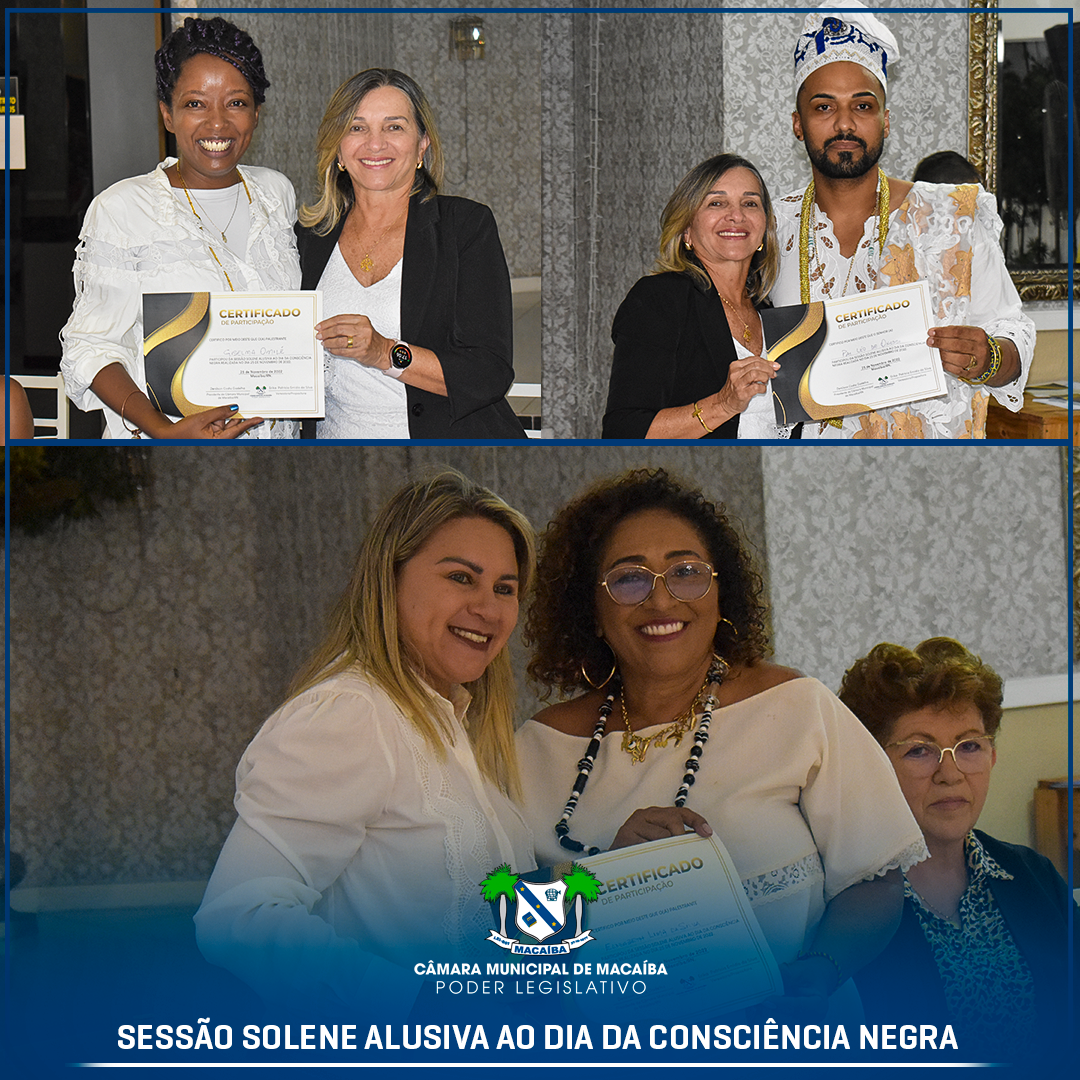 Sessão Solene alusiva ao dia da consciência negra