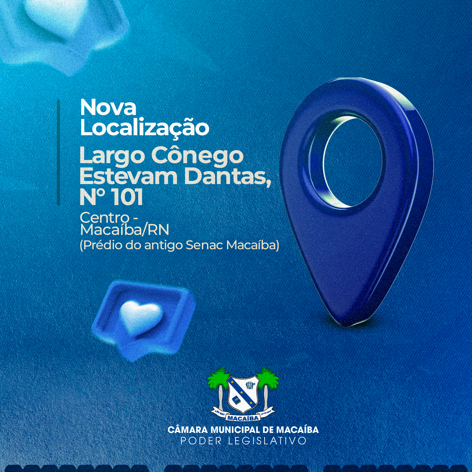 A Câmara Municipal de Macaíba está em Nova Localização