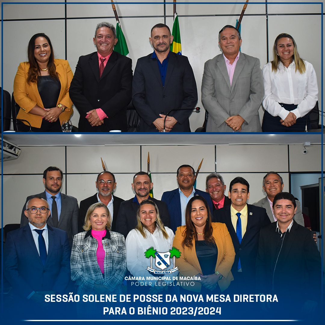 Sessão Solene de posse da nova mesa diretora para o biênio 2023/2024