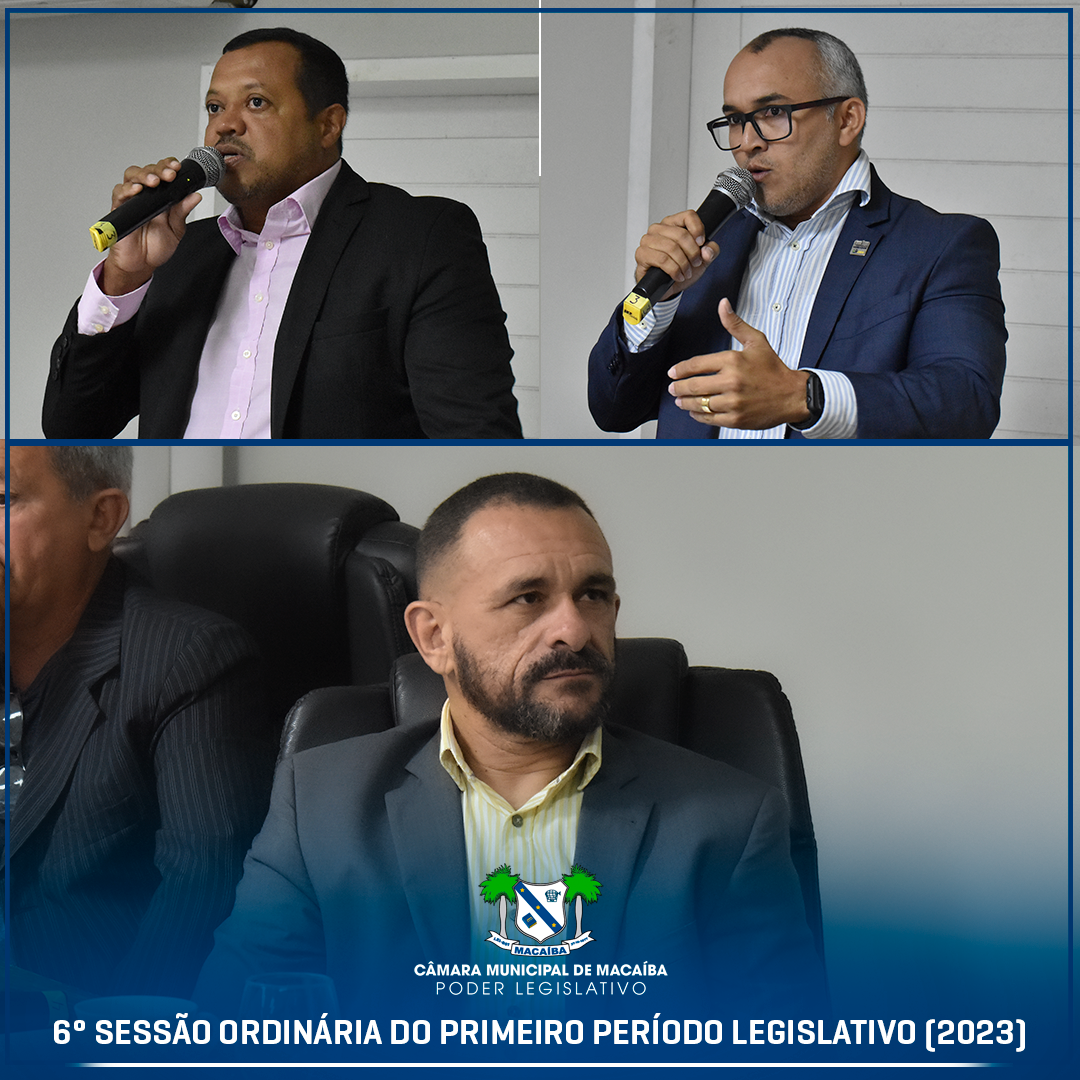 6ª Sessão Ordinária do 1º Período Legislativo 2023