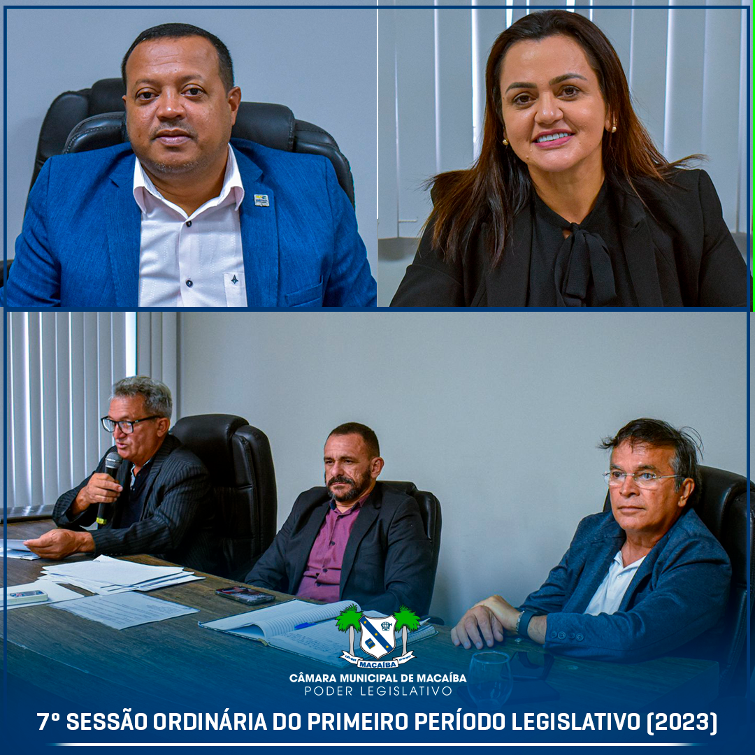 7ª Sessão Ordinária do 1º Período Legislativo 2023