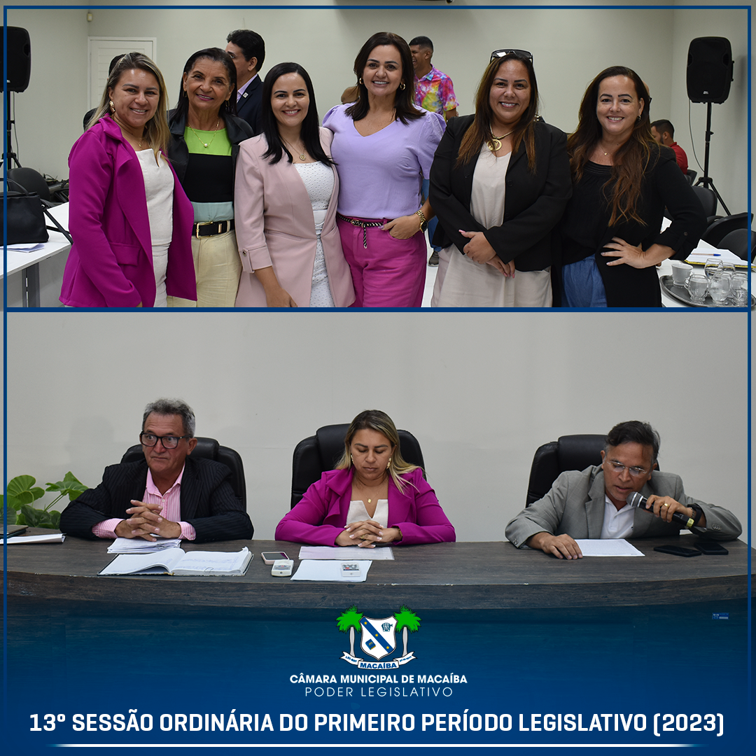 13ª Sessão Ordinária do 1º Período Legislativo 2023