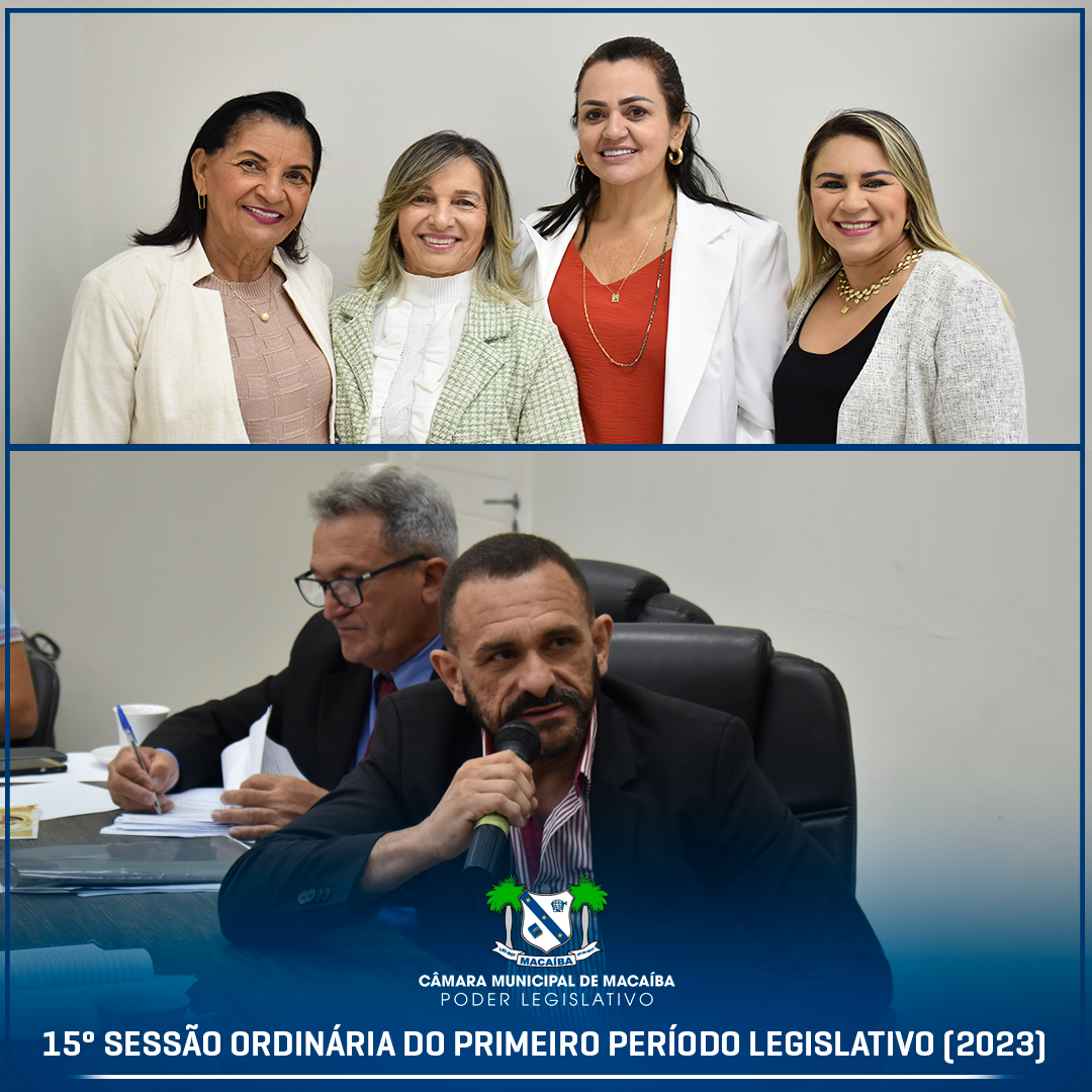 15ª Sessão Ordinária do 1º Período Legislativo 2023