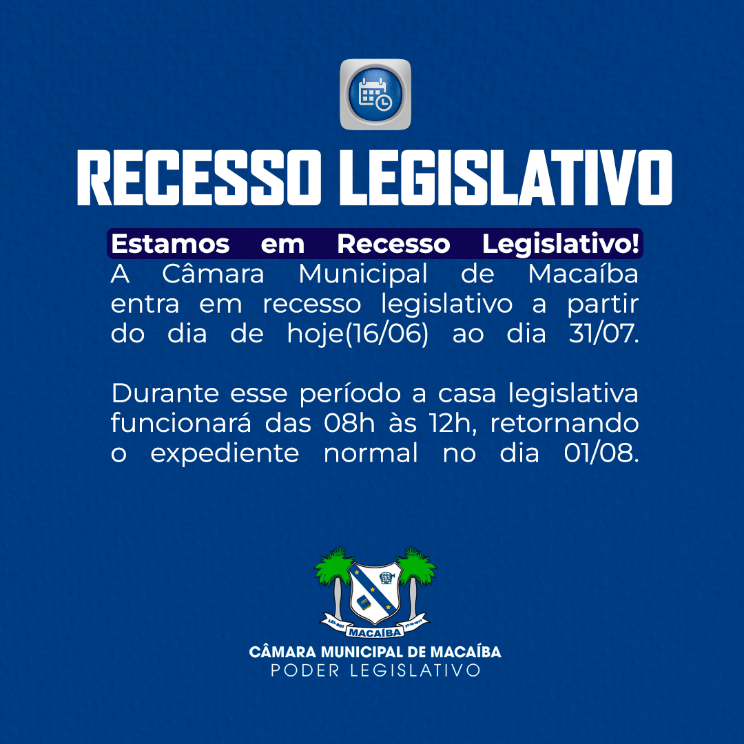 RECESSO LEGISLATIVO