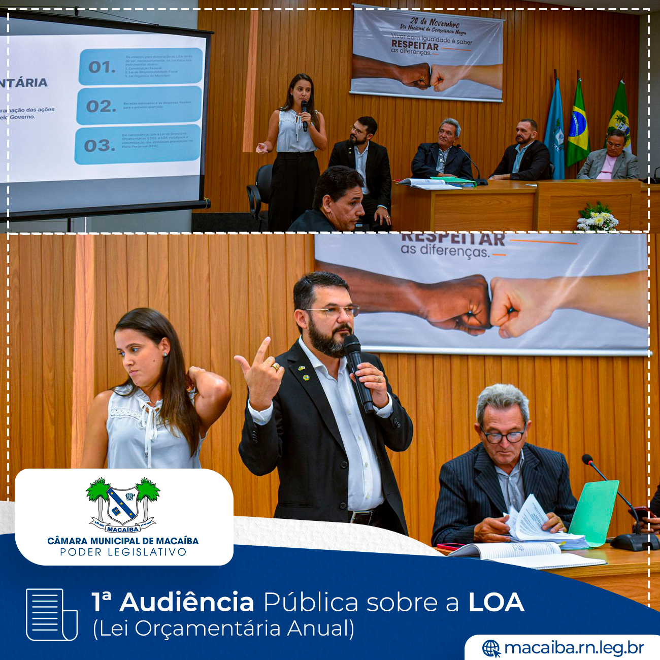 1ª Audiência Pública sobre a LOA (Lei Orçamentária Anual).