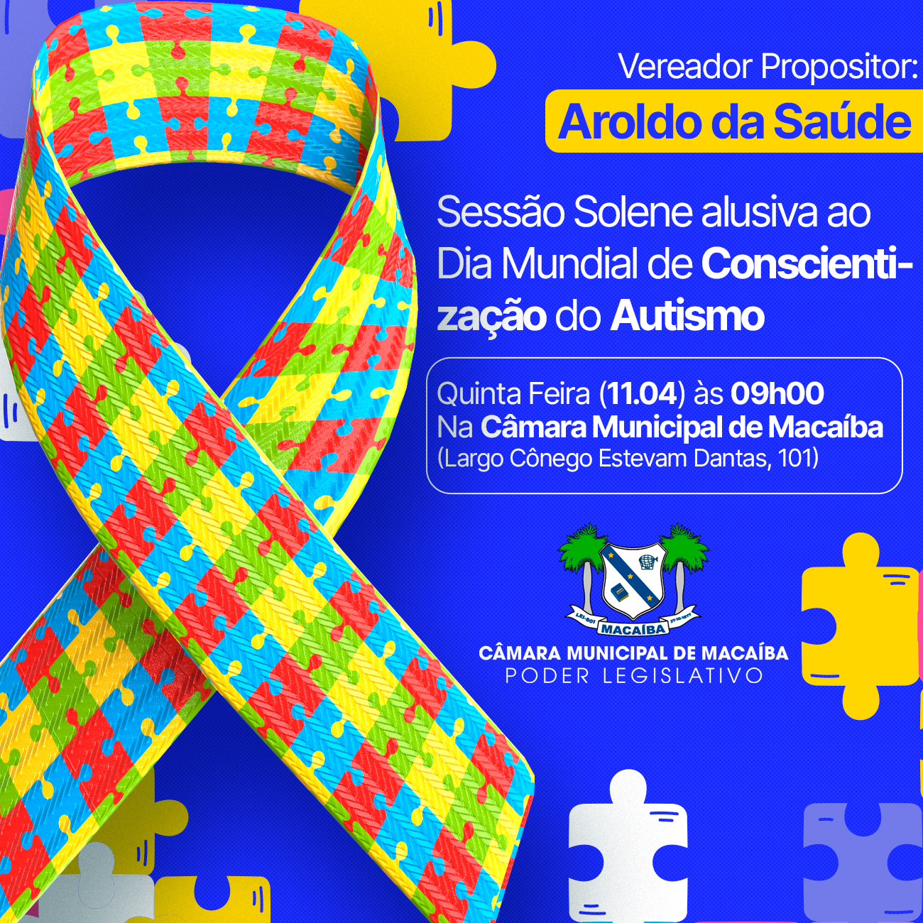 Sessão Solene alusiva ao Dia Mundial de Conscientização do Autismo