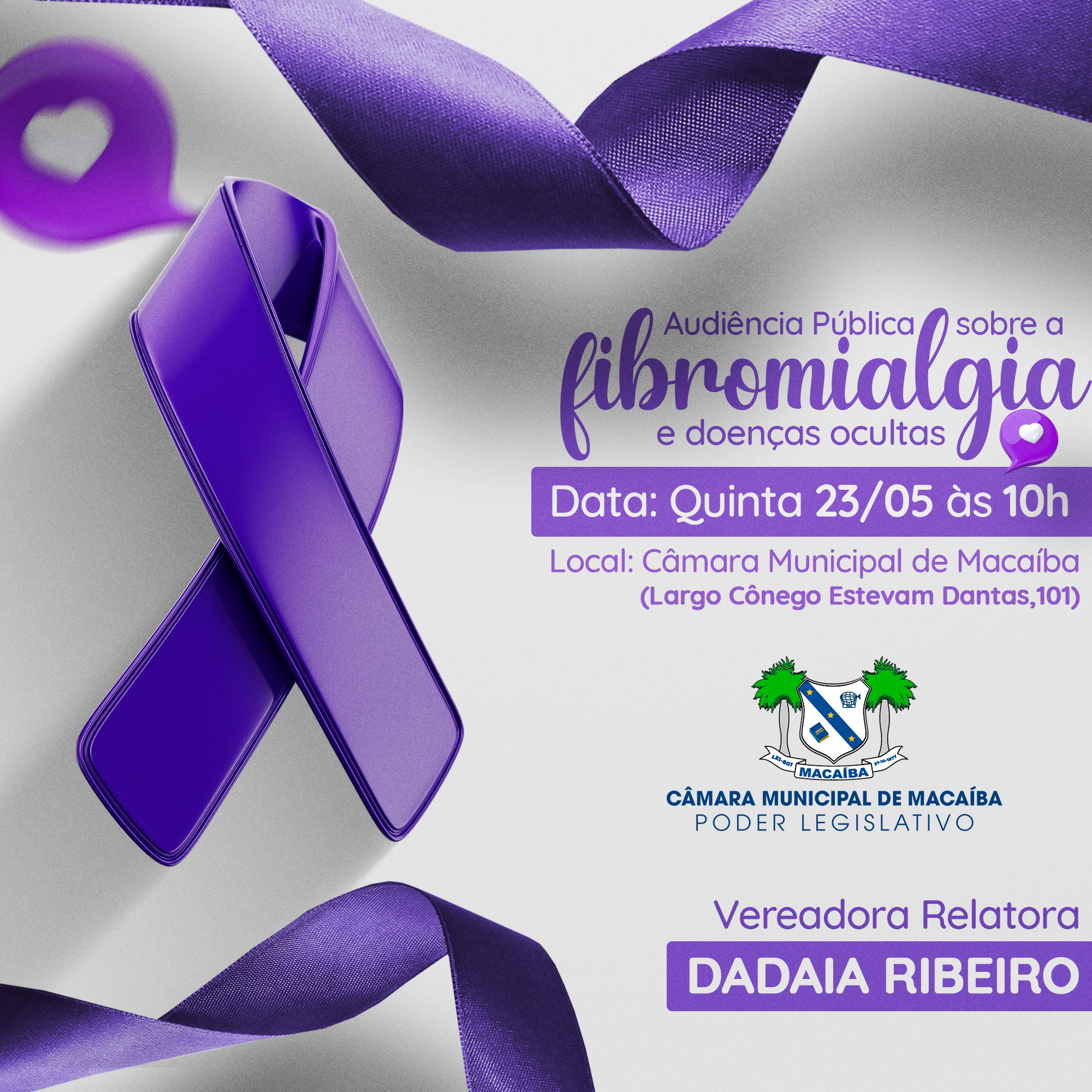 Audiência Pública sobre a Fibromialgia e doenças ocultas