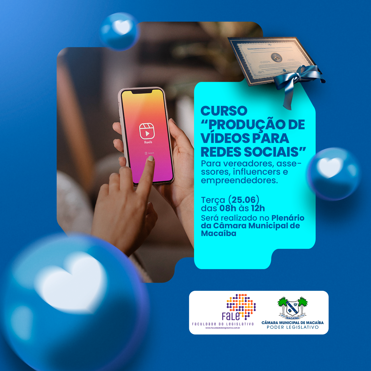 curso “Produção de vídeos para Redes Sociais”